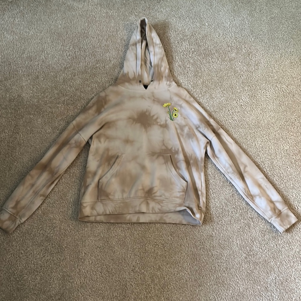 Tan tie dyed hoodie